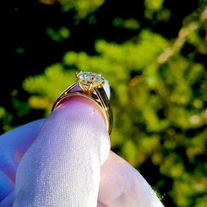Solid 14k gold 2.5ct moissanite ring